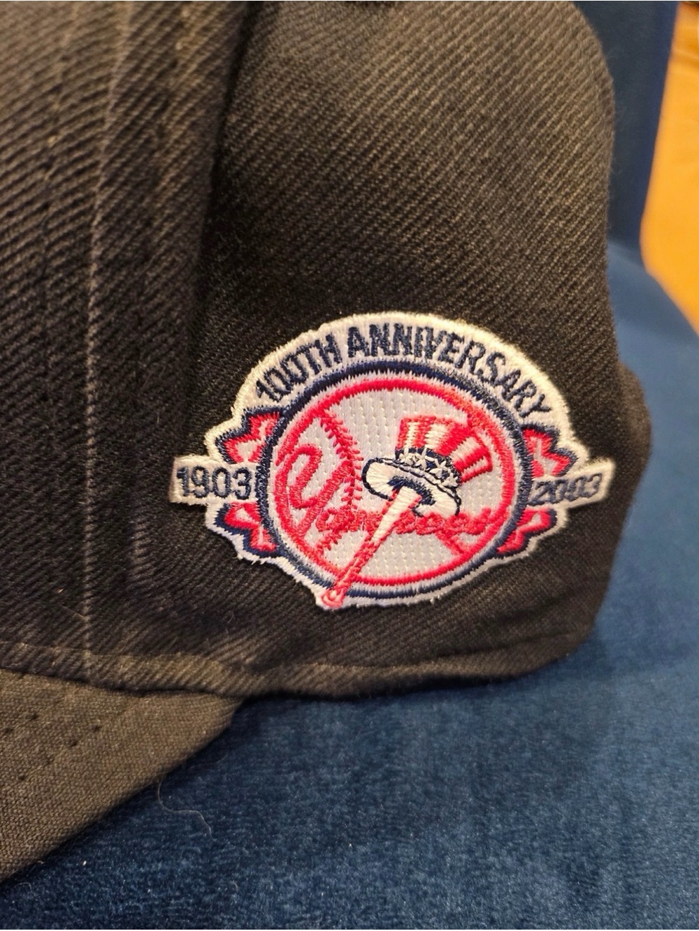 Original New Yankees Hat 2003 100th Anniversary 7 3/8 Baseball Hat